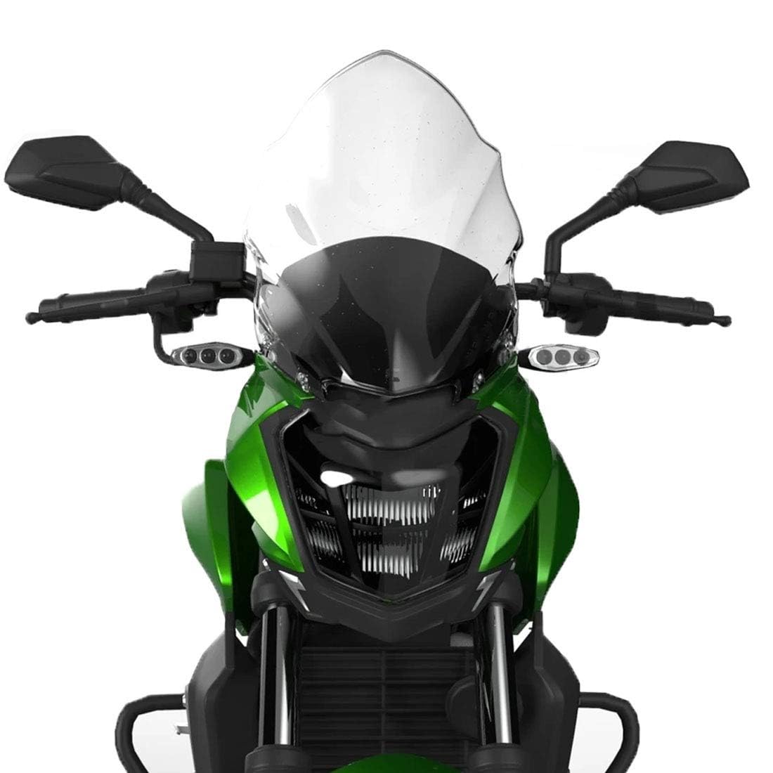 Touring Tall Windshield Wind Deflector for Bajaj Dominar 250 400 Transparent White-picture-13