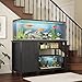 OtterOasis 55-75 Gallon Fish Tank Stand with Power Outlet & Adjustable Shelf, Heavy Duty Aquarium Stand with Cabinet Storage for Fish Tank, Turtle Tank, Reptile Terrarium, 1000LBS Capacity, Black