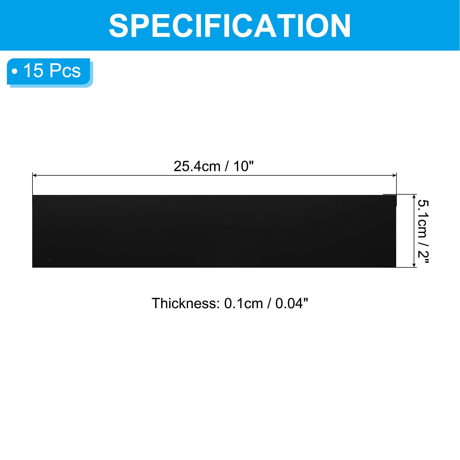 PATIKIL 10x2inch Blank Name Plates - Image 2