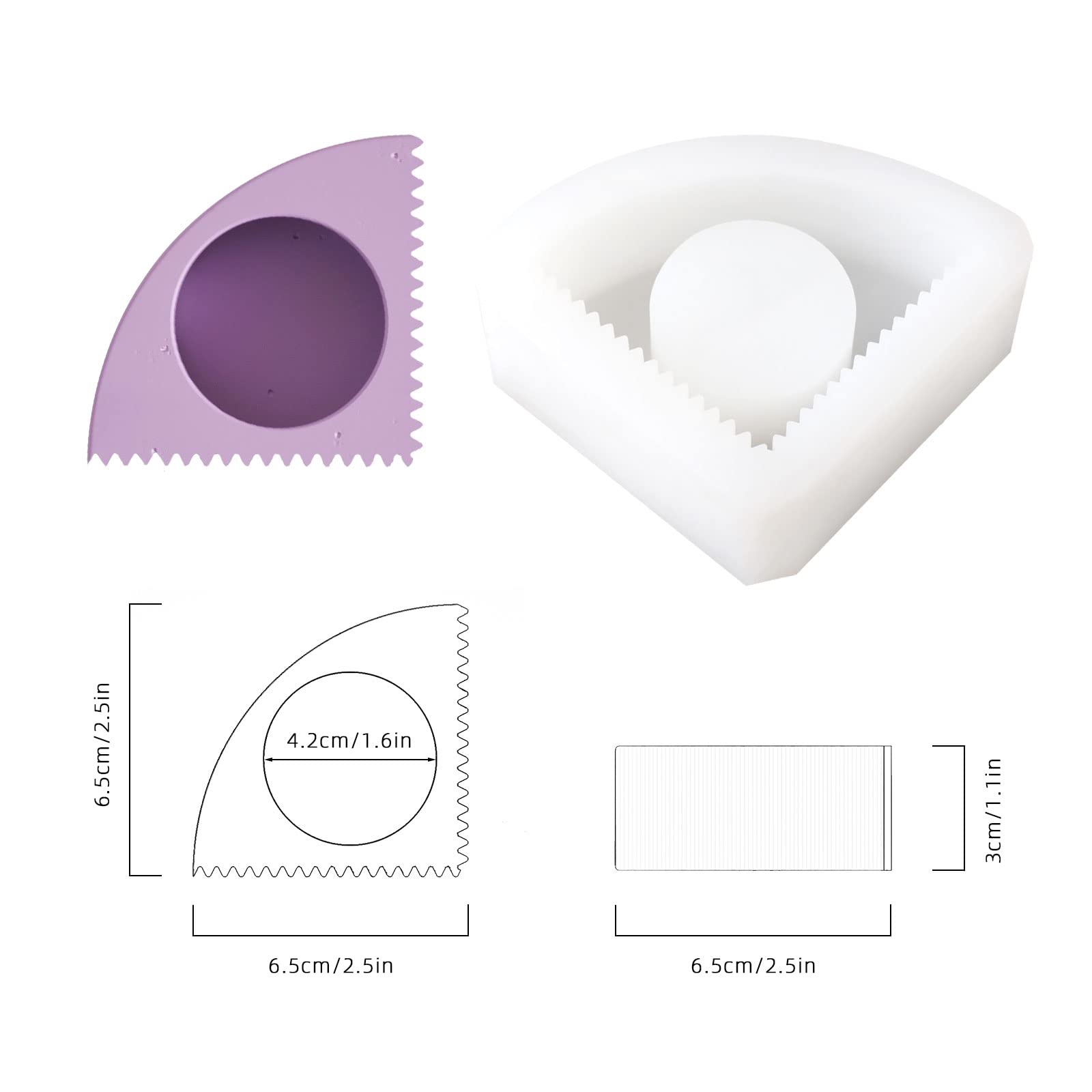 Sector Candle Holder Molds, Silicone Resin Making Epoxy Molds Beeswax Irregular Geometry Columnar Candle Concrete Candlestick molds for Candle Making DIY Crafts