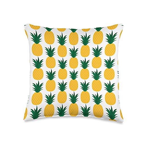 Anne Marie Baugh Cute Pineapple Patterned Throw Pillow, 16x16, Multicolor