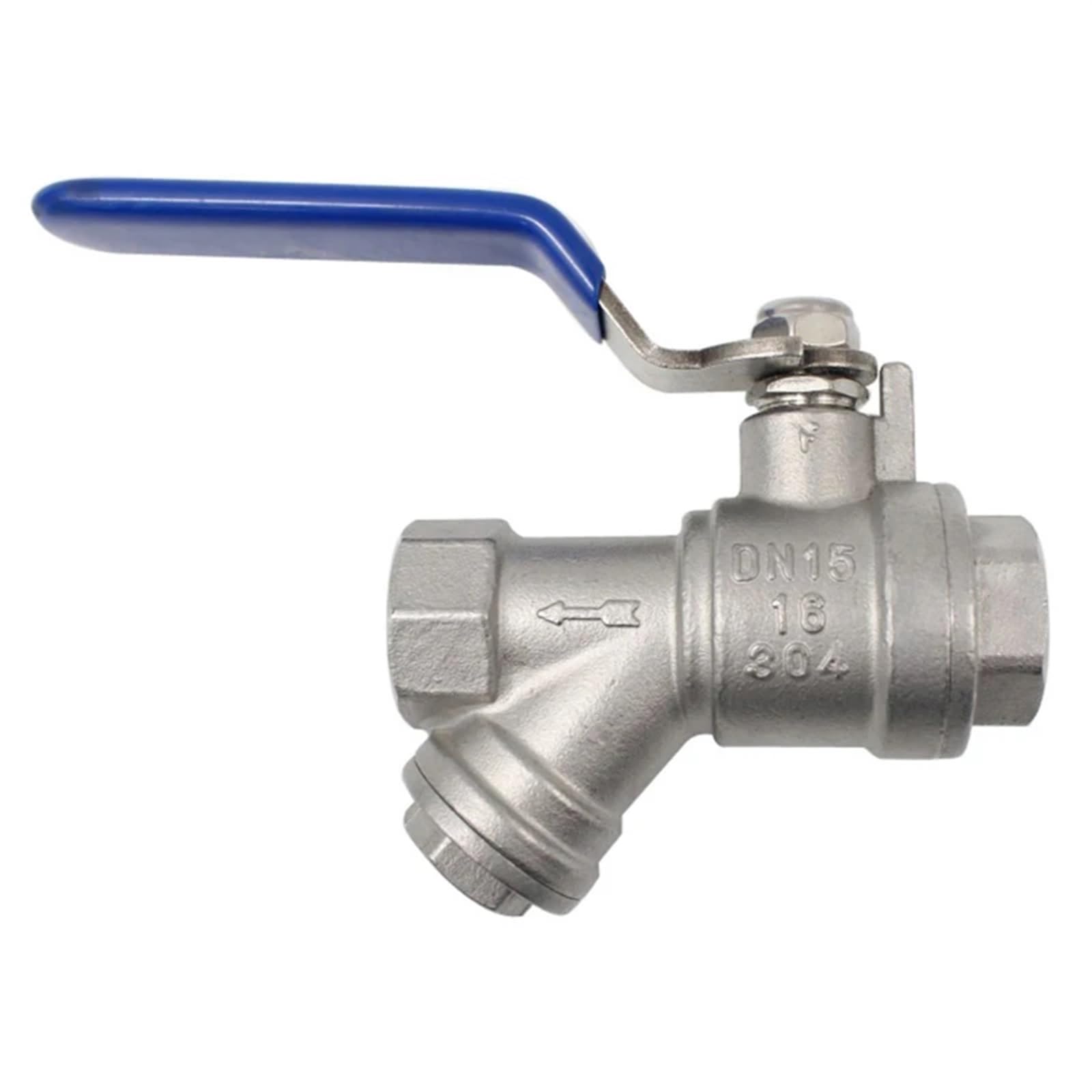 AYNRJKKX SS304 Stainless Steel Filter Ball Valve Y-type 100 Mesh Thread DN15 DN20 DN25