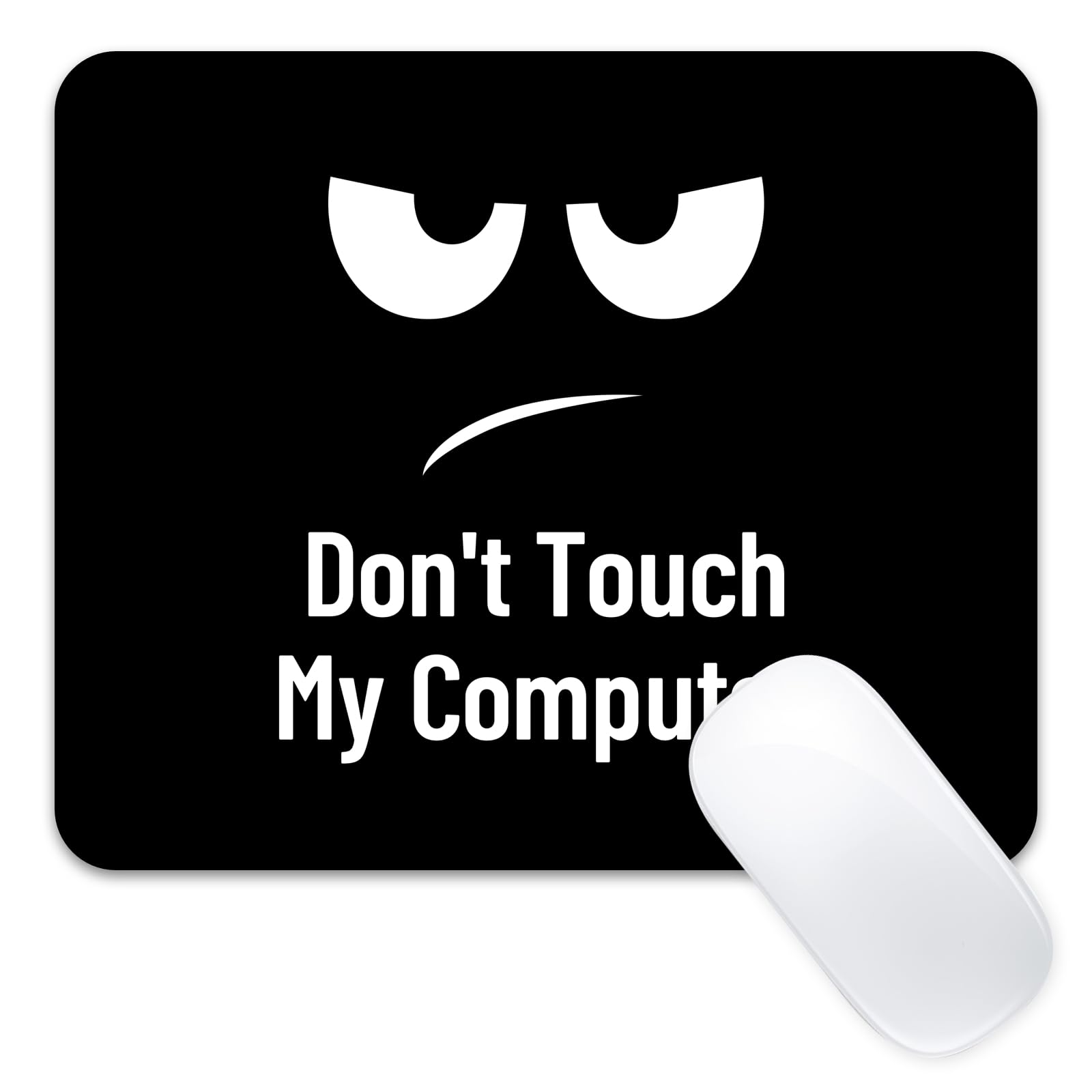 Stanoha Cute Mousepad Computer Kawaii Cool Mousepad Cool Women Design Kids Boys Girls Teen Funny Fun Modern Black Decorative Men Small Office MouseMat for Laptop