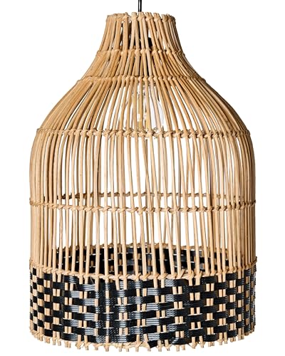 Image of Beliani Pendant Light Rattan Plastic Natural E27 Dining Room Living Room, GILO