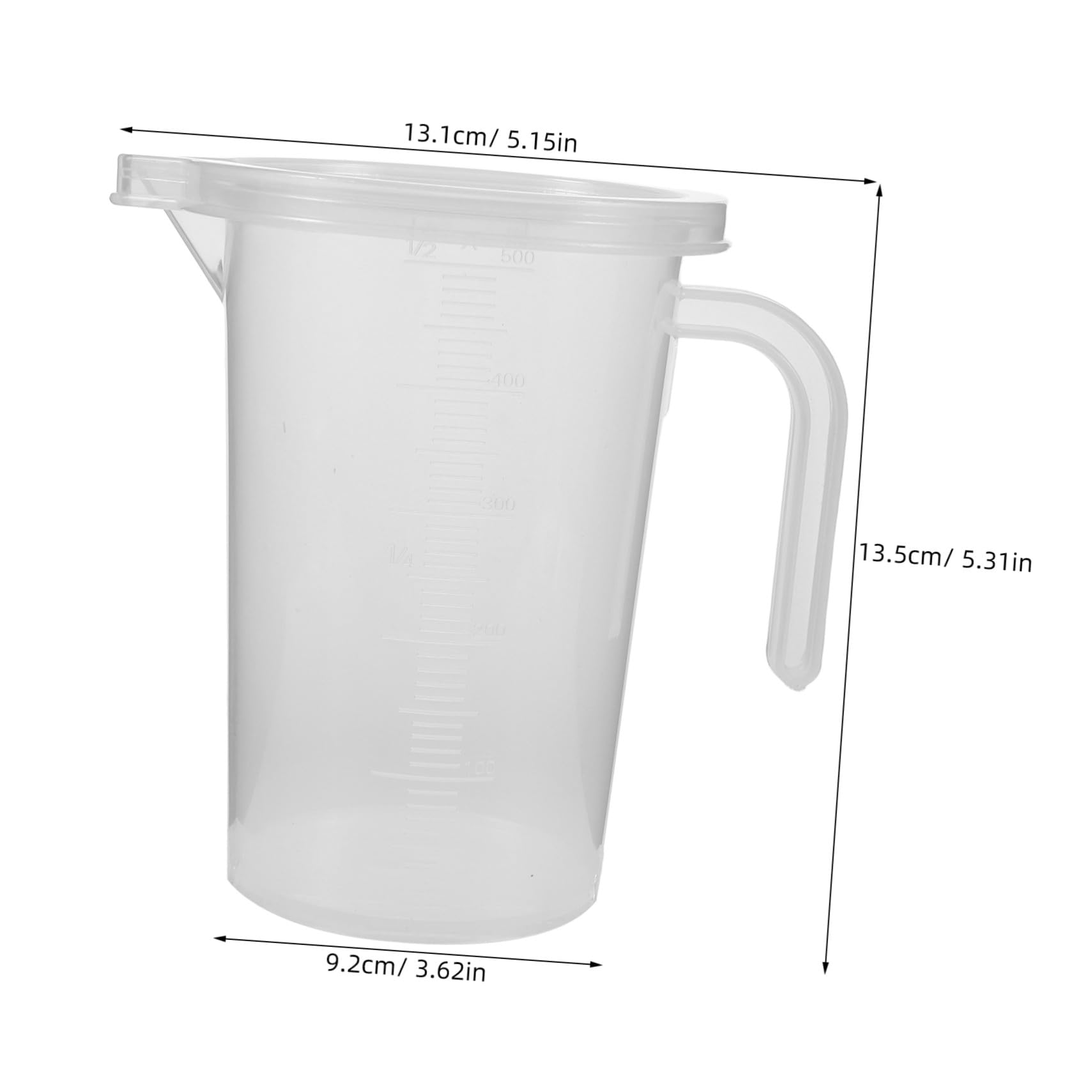 COLLBATH 6 Pezzi Misurini da Cucina in Plastica Trasparente Tazze Graduate con Manico Ergonomico e Misurino per Liquidi per Uso e