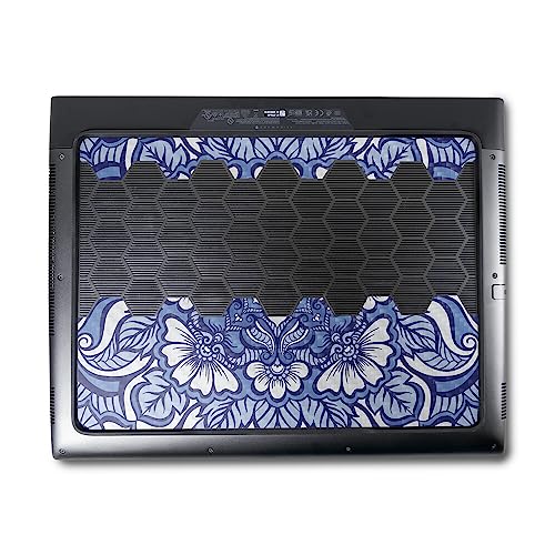 Image of MightySkins Carbon Fiber Skin Compatible With Alienware M18 R1 (2023) Full Wrap Kit - Flower Mandala | Protective Durable Textured Carbon Fiber Finish | Easy To Apply & Change Styles | Made in the USA