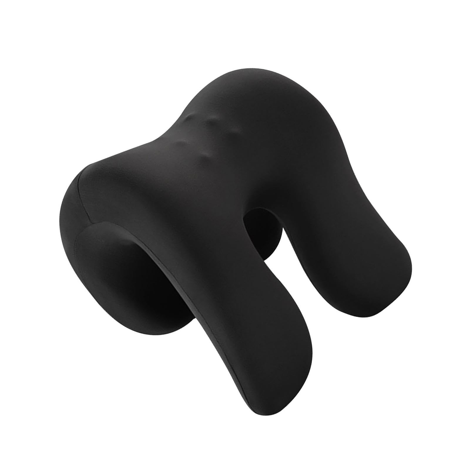 Qlecxzi Solid Black Breathable Neck Support Cushions Face Down Desktop Pillow Cool And Soft Napping Solution For Daily Package Includes 1 Pillow.also Wonderful Gift 25 X18 X28 Cm