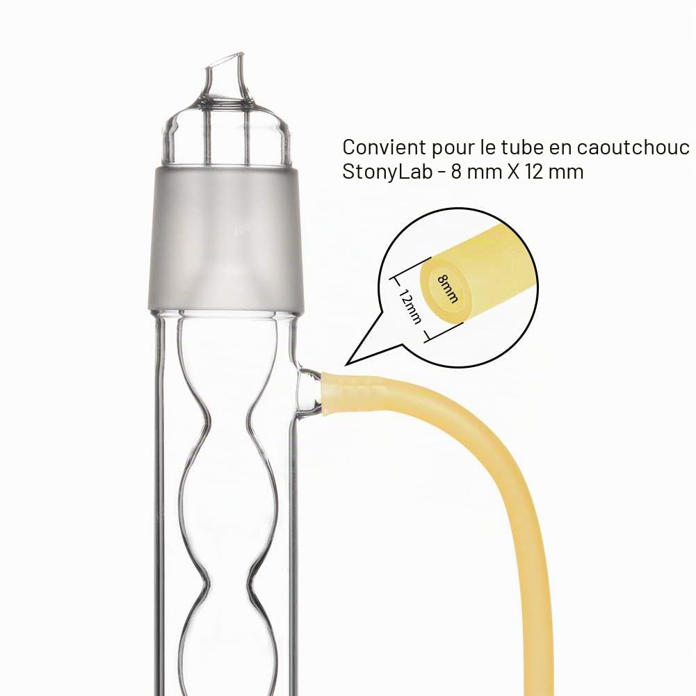 stonylab Appareil d'Extraction Type Soxhlet 500 ml, Verre Borosilicate 45/40 Extracteur Soxhlet avec Condenseur Allihn et 2 Fioles à Fond Plat 500 ml avec Joint 24/40, Unité Complète
