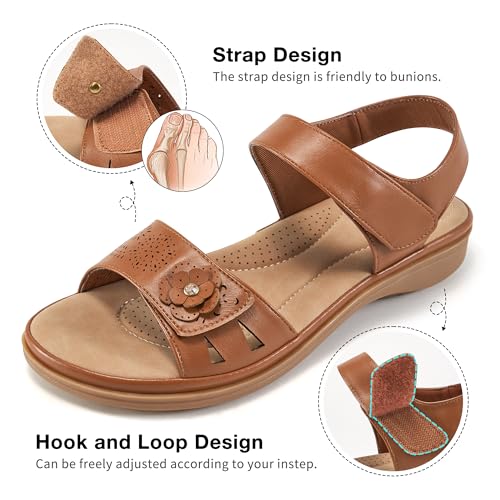 FUDYNMALC Womens Sandals Dressy Summer: Comfortable Slip On Walking Flats 2025 Orthopedic Shoes for Hiking Beach Wedding3