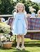 Disney Frozen Dress Elsa Dress for Girls Sparkle Tulle Ruffle Dresses for Toddler Girls Casual Toddler Dresses Blue Dress 4-5T
