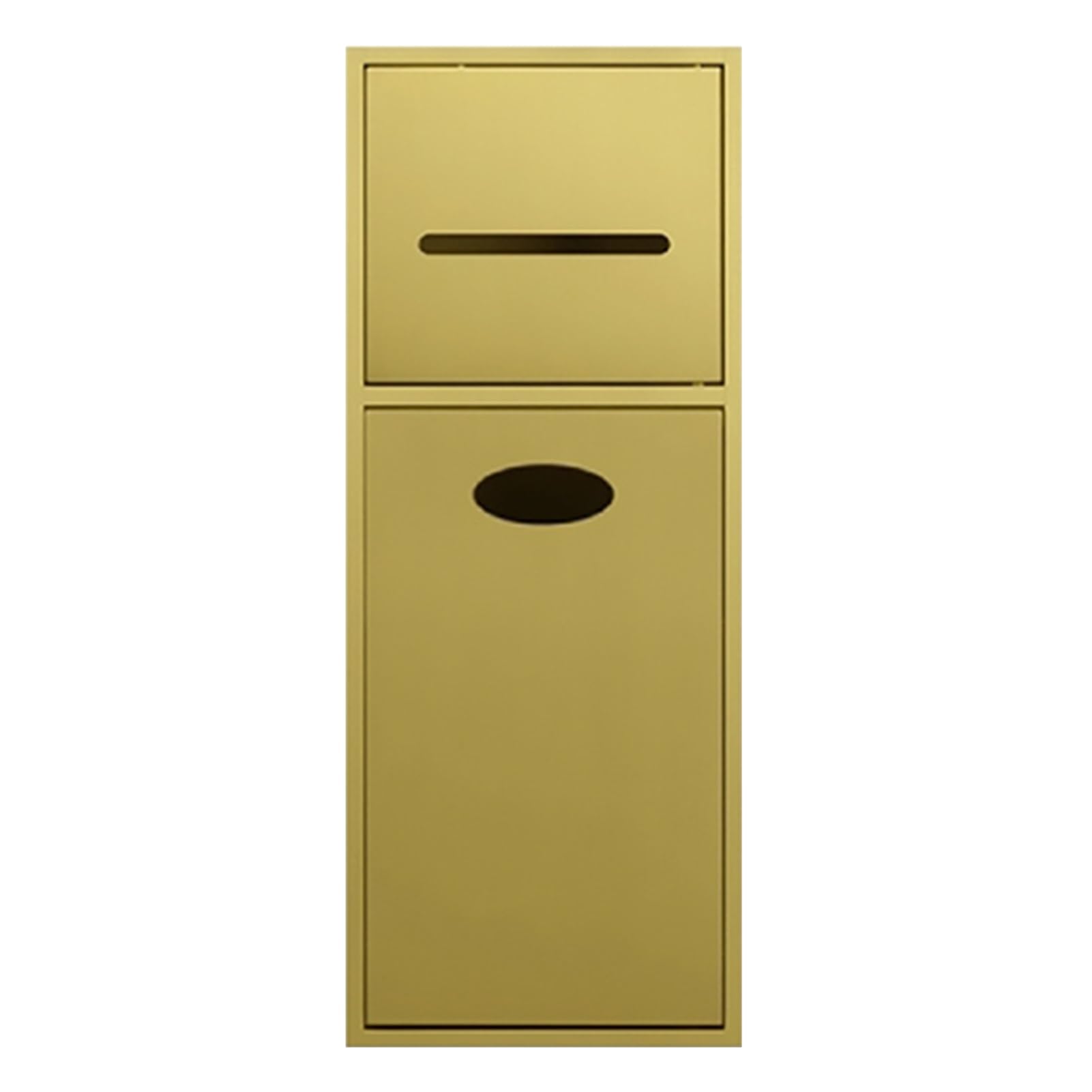 QUSYZD Stainless Steel Shower Niche, Wet Room Alcove Recessed, Toilet Paper Trash Can Shampoo Toiletries Embedded Bathroom Shelves, Waterproof Storage, Home,Gold-20x52x13.5CM