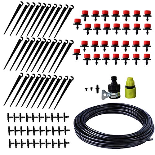 Yardeen 25m Automatic Micro Drip Irrigation System Garden Irrigation Spray Self Watering Kits with Adjustable Dripper #26301-1