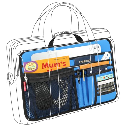 Unisex Bag Briefcase Insert Organizer for Work Office File Document Laptop Storage Organizer (S) (Blue)2