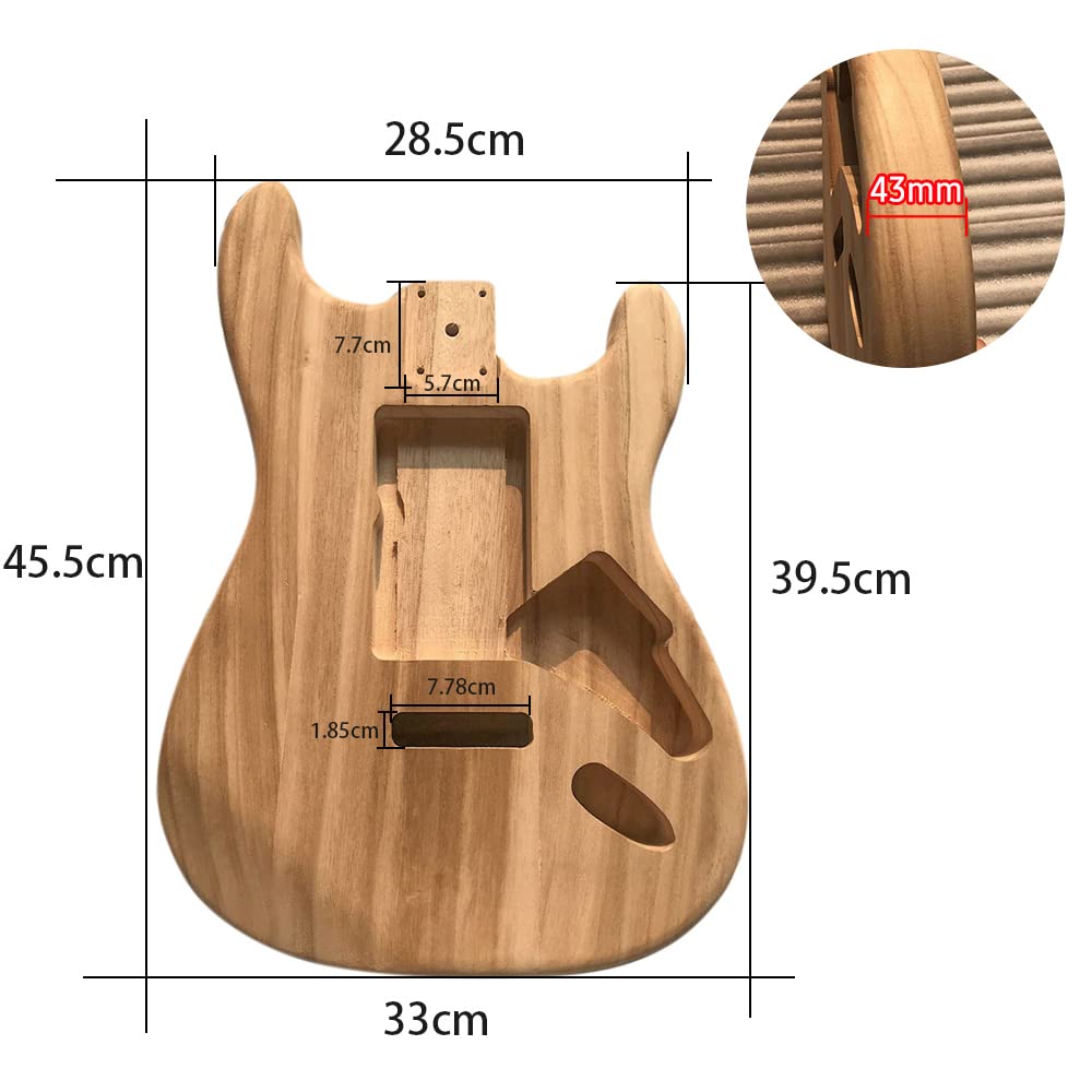 polerowany drewniany do gitary elektrycznej, gitara z drewnianym korpusem, niedokończony korpus gitary basowej, wymiana korpusu