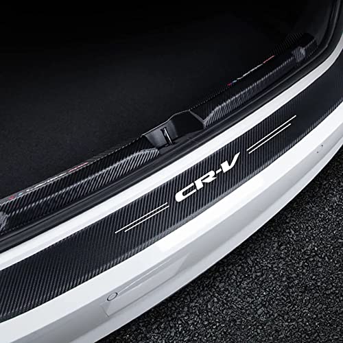 Ever TA Car Rear Bumper Protector for Hon-da CRV CR-V CR V, Carbon Fiber Trunk Sill Plate Decorative Strips Anti-Scratch Cover Sticker Styling Accessories, Black