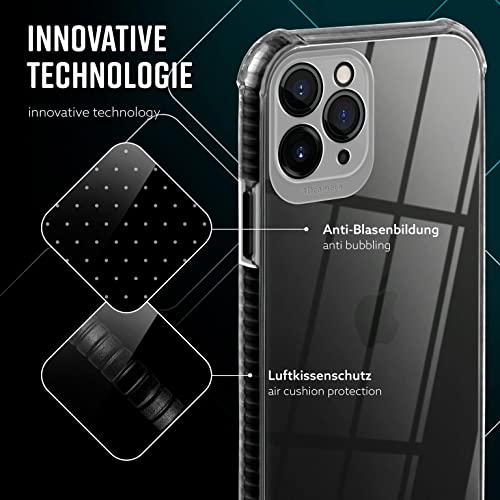 Carcasa Apple iPhone 11 Pro silicona transparente negra funda protectora de cámara 6