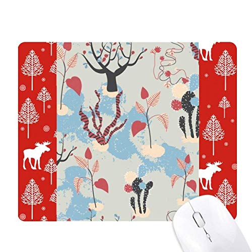 Noël et sa souris dans la forêt d'arbres bleus, idée cadeau déco bureau originale