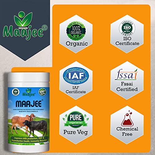 Image of Cow and Buffalo and Cattle Feed Nutrition Supplement Minerals Mixture Improves Healthy Skin Radiant Coat Milk Yield, Fat & Snf Content Gain Weight (908Gm), Powder