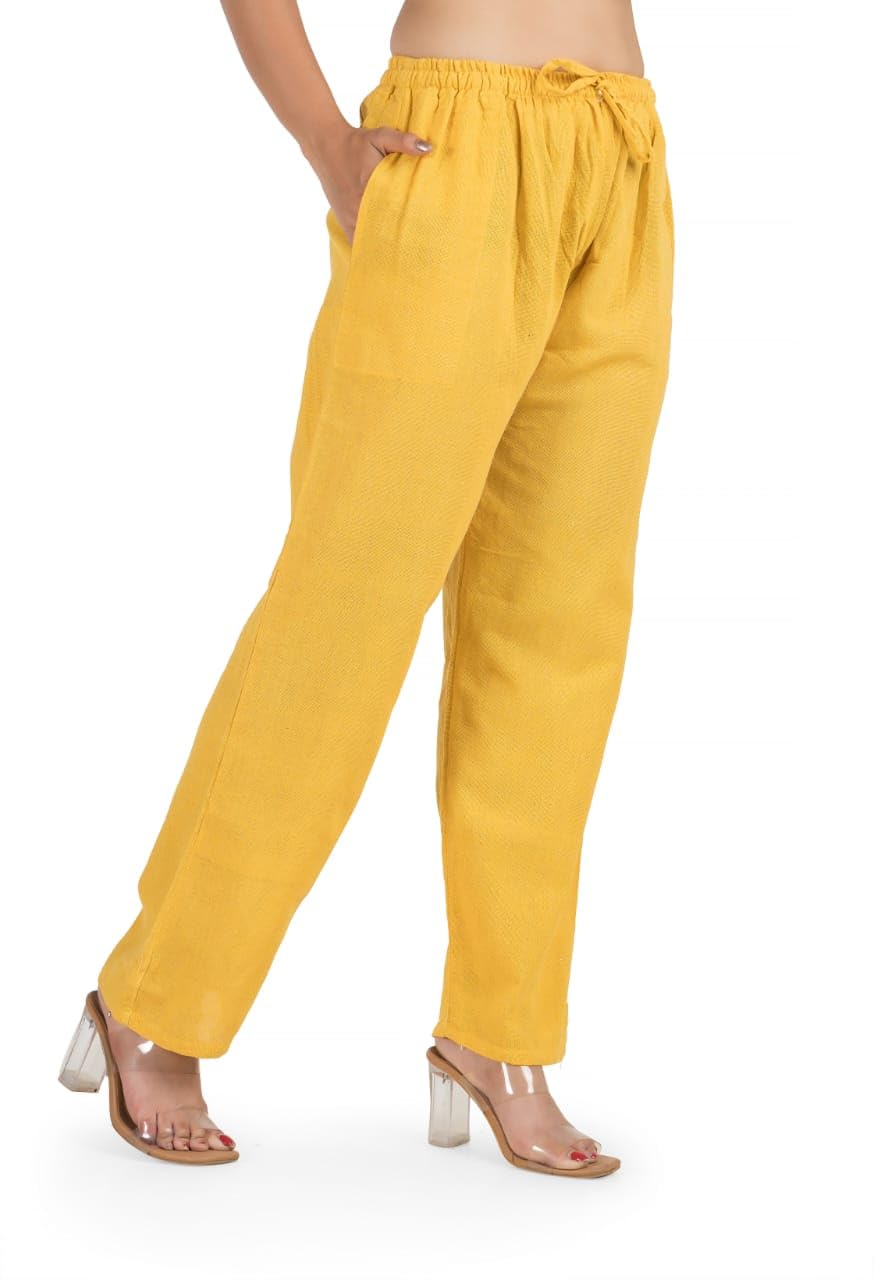 hallucination Pajama for women loose fit pure cotton comfy (free size 28 to 34) pyjama palazzo pant high waist stylish plazo for office gym yoga lounge sleep beach travel-picture-39