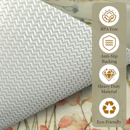 Vinyl Placemats Set of 4-12x17 Inch - Heat Resistant Washable Place Mats Waterproof Non-Slip Wipeable Table Mats for Dining Table Decor, Spring Outdoor Plastic Placemat by NEIGELUO - Used condition - Image 6