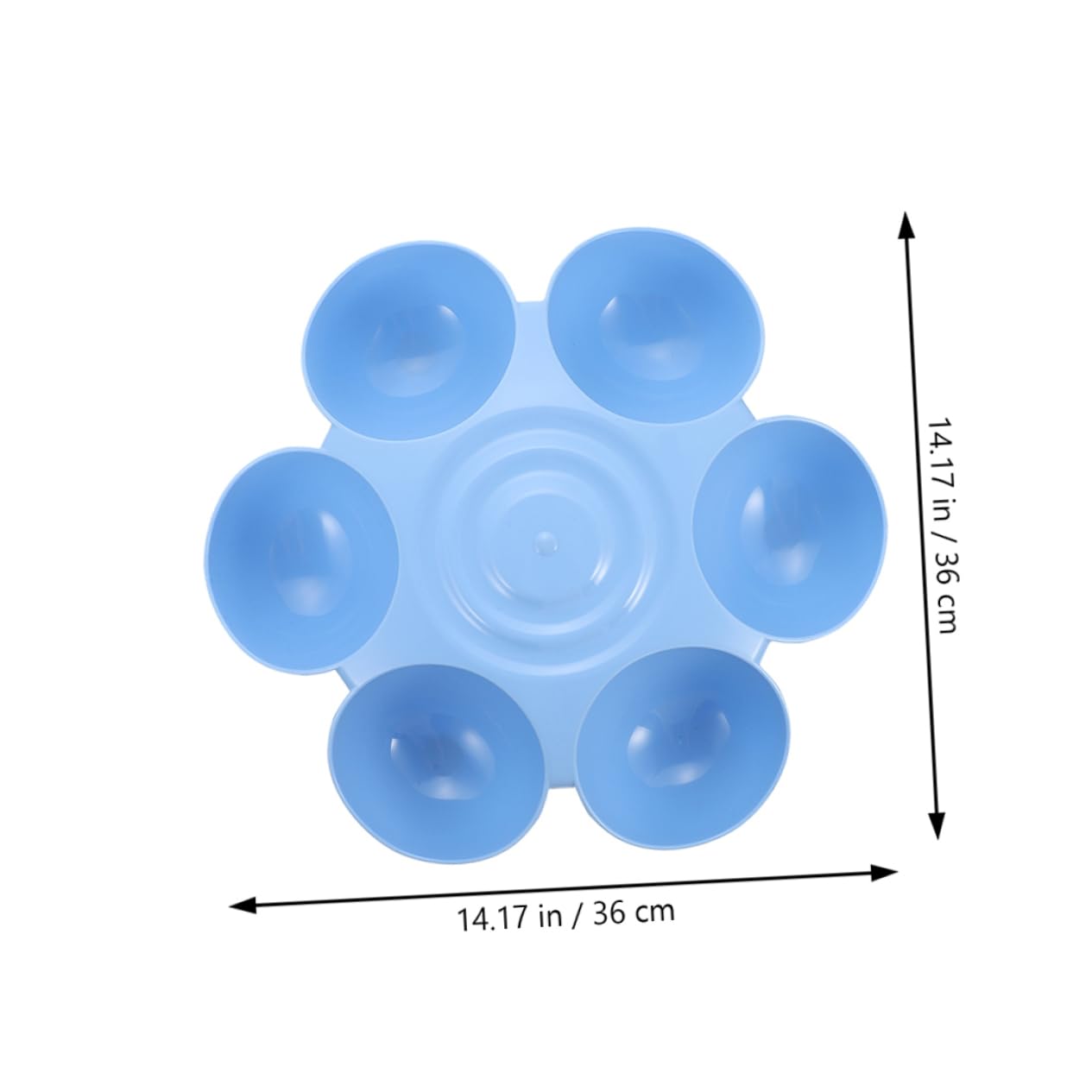 Balacoo Pet Feeding Bowl Multifunctional Cat Food and Water Basin with Charming Flower Shape Design for Cats and Dogs Six Grid Feeder for Convenient Pet Feeding