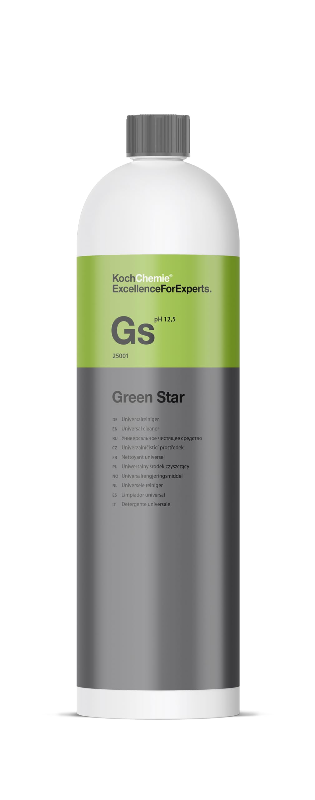 Auto Reinigungsset für Innenraum und Außen | Koch Chemie Green Star Universalreiniger 1L | 4 Kwazar Mercury Super PRO Sprühflasche - Überkopf Sprühfunktion | Reinigungspinsel | zur optimalen Reinigung