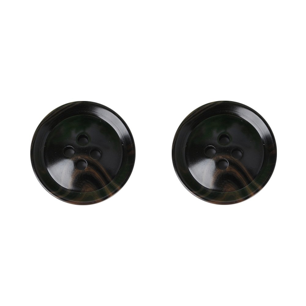 Basic Suit Buttons Resin Round Fasteners Sewing Craft DIY Acessories Pack of 12 Black-15mm