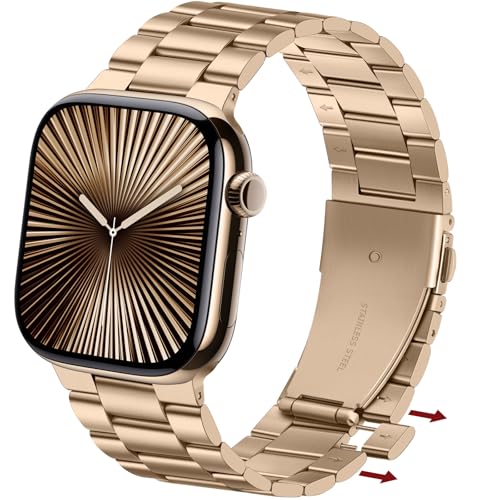 Bracelet Métal Apple Watch 41mm Ajustable sans Outil Élégant iWatch SE