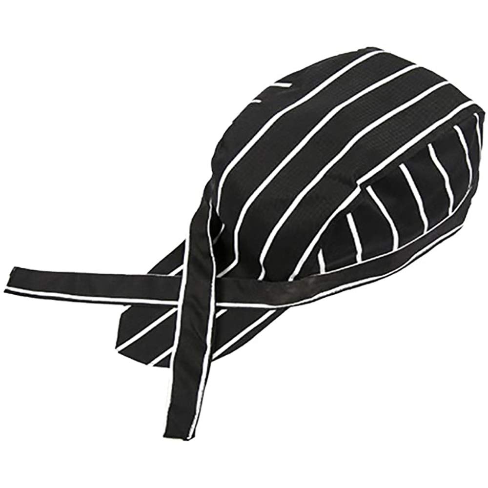 POFET Unisex Kitchen Catering Chef Tie Back Hat Cap Headwrap Bandana Hat for Restaurant, Coffee Shop, Bakery Cook Waiter, 11 Pattens to Choose from