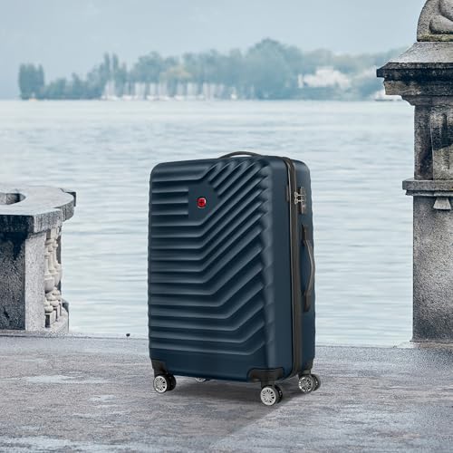 Image of WENGER, Trayn Plus, Medium Hardside Suitcase, 68 litres, Navy, 653945, Swiss Designed