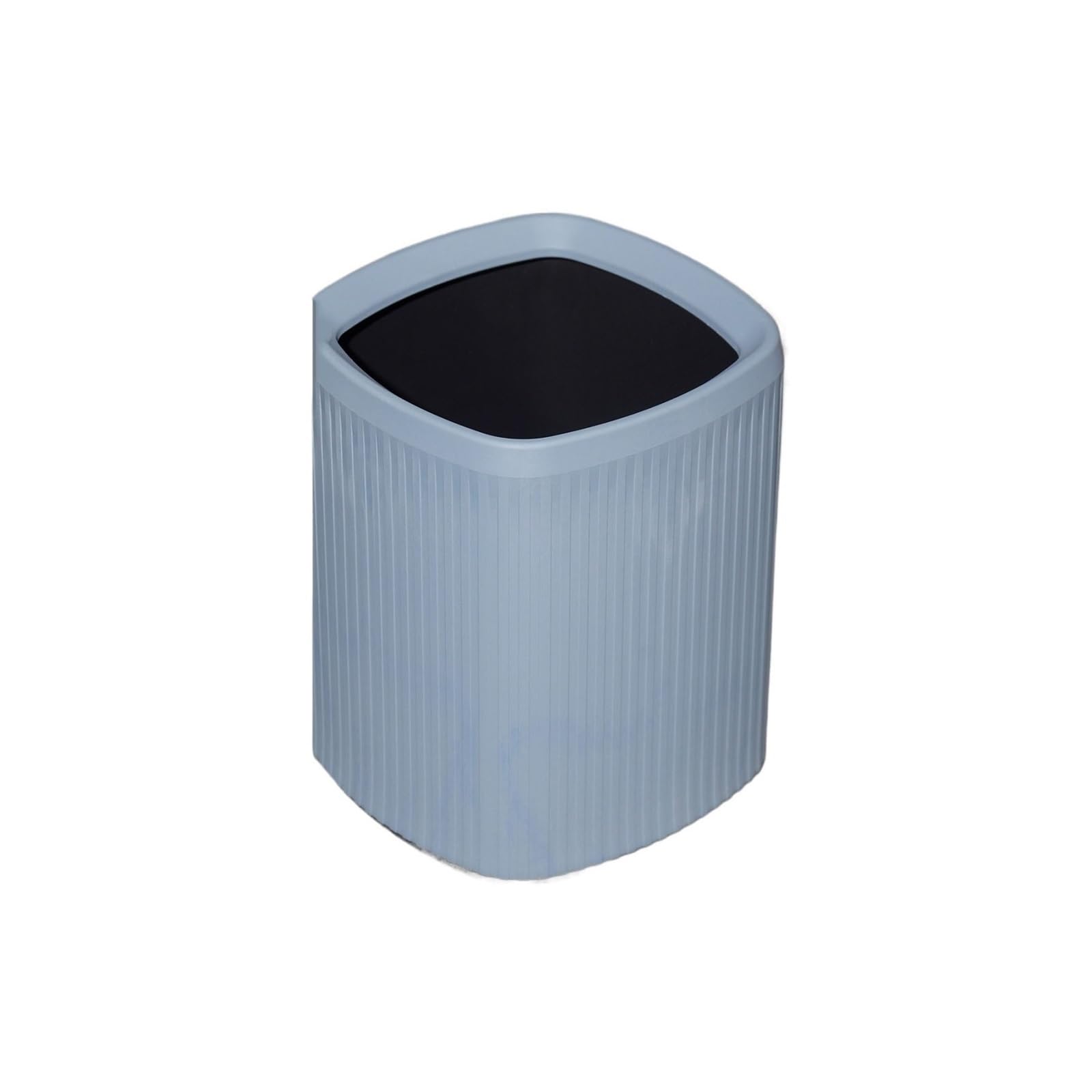 Z4T8M2K6G5 Waste Bin Square Trash Can Bedroom, Open Top Bin Minimalist Black Garbage Trash Can(Blue)