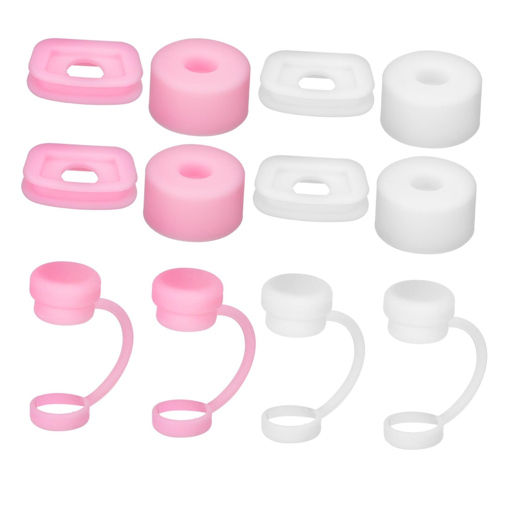 BEBEMOKO 12pcs Cup Straw Covers Food-grade Spill Stoppers Leak-resistant Tumbler Accessories for Travel and Everyday Use