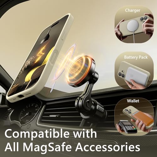 Image of FireNova Magnetic for iPhone 17 Case, Compatible with MagSafe, [Integrated Silicone Camera Control Button] [Camera Protection] Anti-Scratch Microfiber Lining Phone Case, 6.3 inch, Khaki