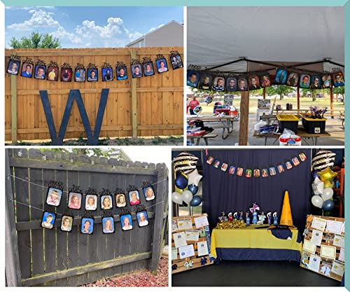 Image of Graduation Decorations Class of 2026 Photo Banner with LED String Light, 4x6 K-12 Graduation Party Photo Display Senior 2026 Decorations for High School 5th 8th Grad Party Supplies TD134