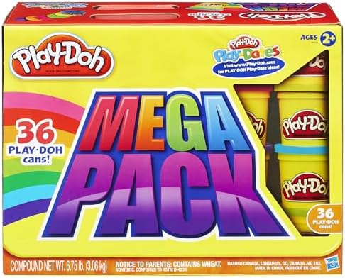 Play-Doh 36 Mega Pack, Knete für kreatives Spielen, für Kinder ab 2 Jahren 36834 Mehrfarbig 36er Pack, mehrfarbig sortiert