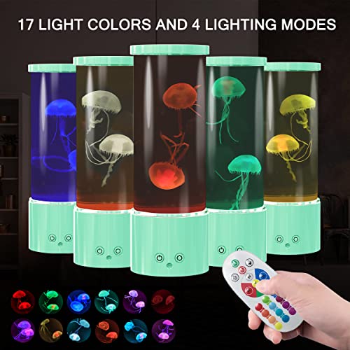 Kikilive Jellyfish Lava Lamp, Led Jellyfish Tank Table Lamp With Remote Control,17 Color Changing Dimmable Jellyfish Night Light For Home Decor & Christmas Birthday Gifts #TOP1