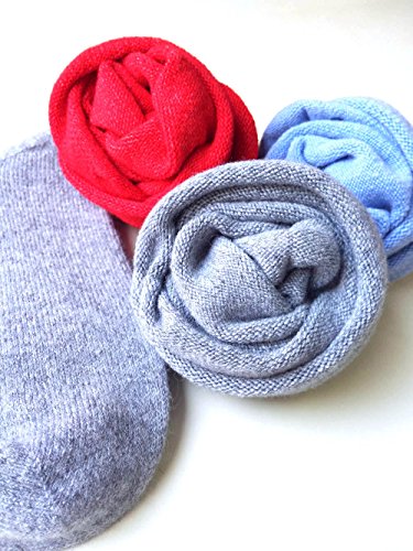 Image of Pure Cashmere Women Men Unisex Ankle Short Causal Thick Socks, Smooth Toes and Heel Sewed by Handwork