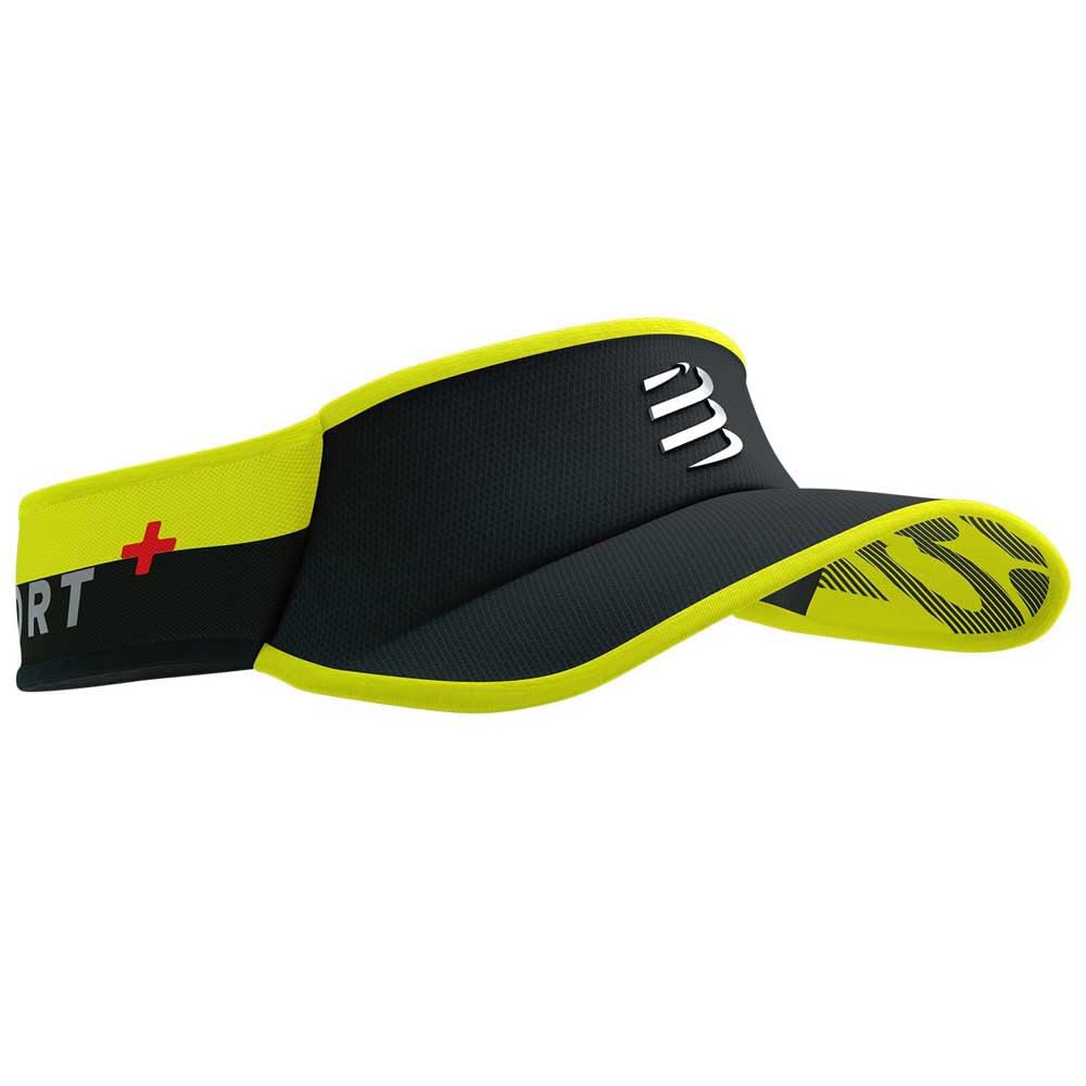 Compressport Unisex Black/Fluo Yellow (Multicoloured) Leisure Visor And Sportwear Brand Adult