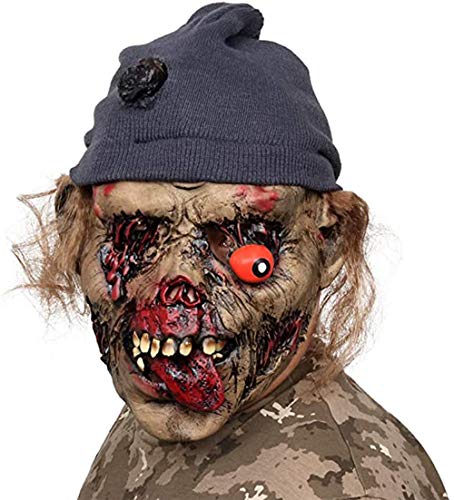 AivaToba Neuheit Latex Rubber Creepy Horror Kopf Masken Gesicht Schrecklich für Halloween Kostüm Party (Stil 111)
