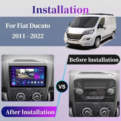 Pantalla de coche para Fiat Ducato 2011-2022: viajes conectados con Android Auto 2