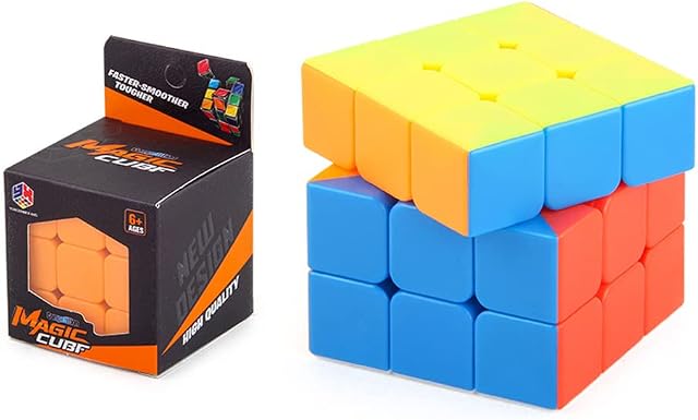 DDUP 3X3X3 Speed Puzzle Cube, Professional Puzzle Cube, Brain Teasers Toys for Kids Toddlers & Adults (Stickerless)