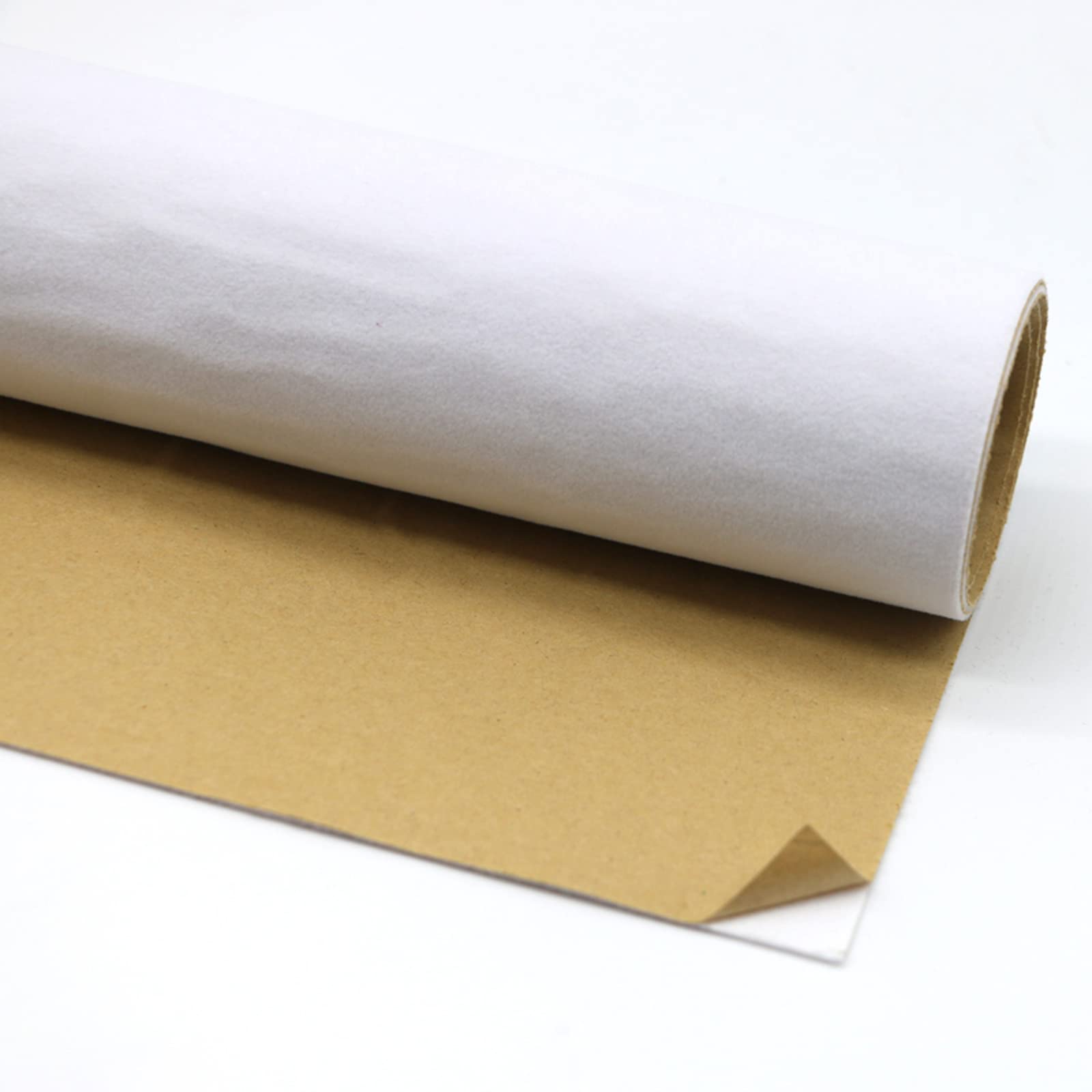 Samoprzylepna aksamitna wyściółka flokowana, Samoprzylepny papier samoprzylepny z filcu o szerokości 150 cm do szuflad, komód, szafek i ekspozycji biżuterii(White,1.5 * 2m)