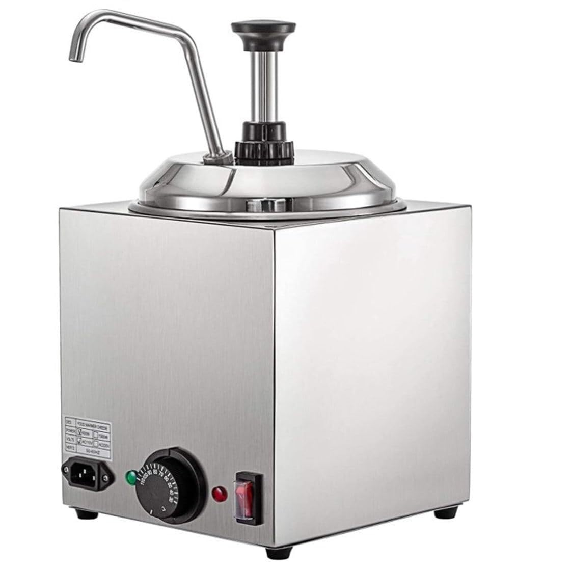 Dispensador de Salsa de Chocolate Caliente, dispensador de Queso, máquina de Calentamiento de 2,5 L, con Bomba de Calentamiento de Acero Inoxidable