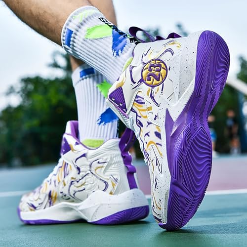 Image of Men's Basketball Shoes Fashion Printed Sneakers