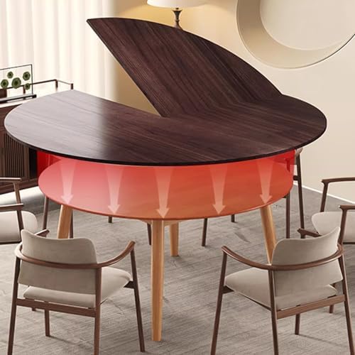 Portable 51-Inch Foldable Round Table Top, White Wooden Surface for Kitchen & Dining, Ideal Temporary Desktop Replacement, Compact & Easy to Store