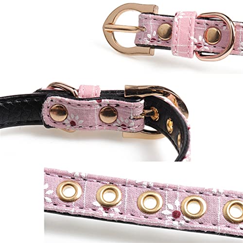 Collier pour chat en cuir réglable accessoire fleur chien cravate - 6