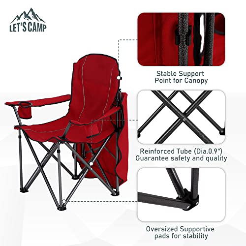 LET'S CAMP Camp Chair with Shade Canopy Heavy Duty Canopy Chair 350LBS - image 5