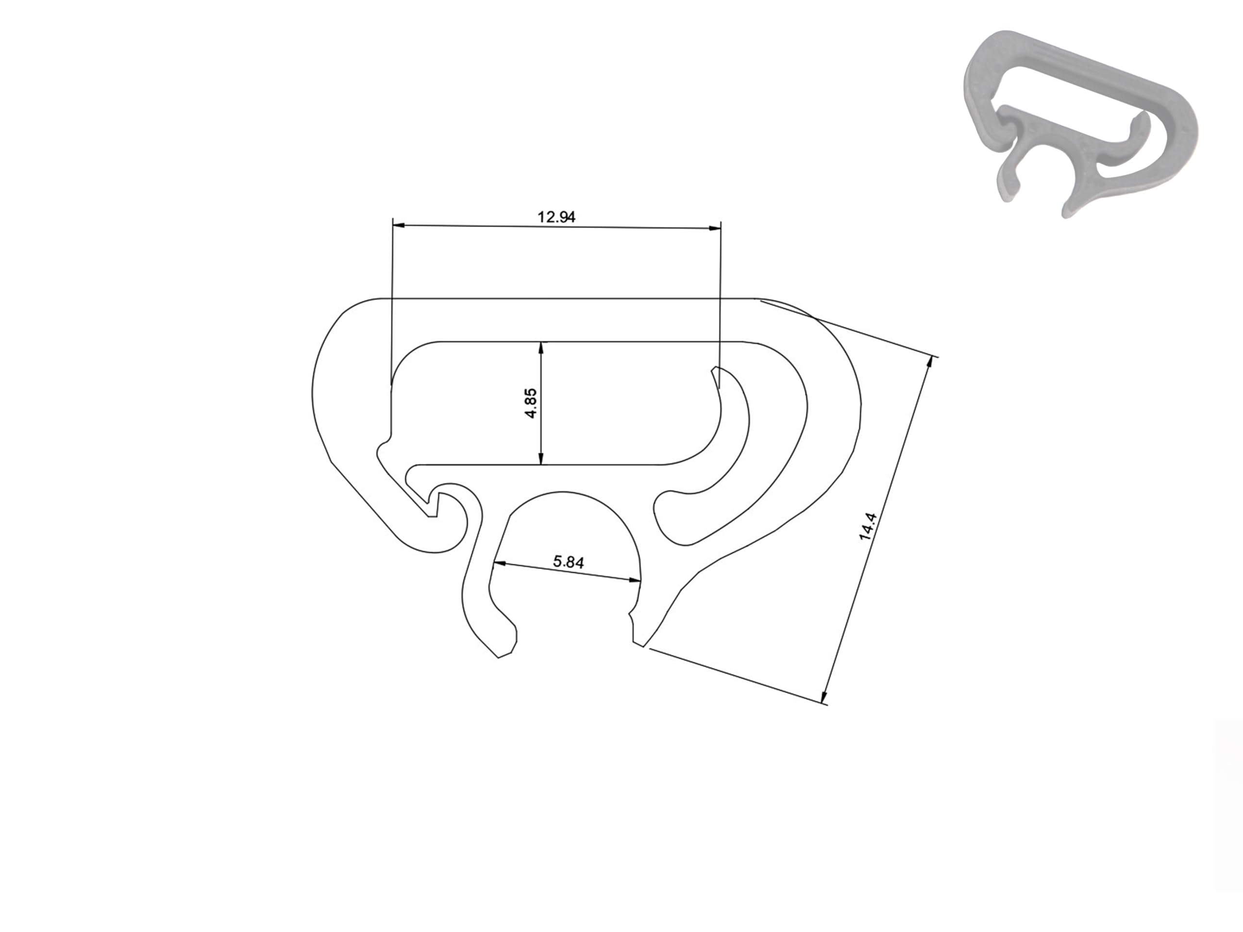 Generico 6 Clip Fissaggio Tubo Lavavetri per Braccio Tergicristallo | Compatibili Peugeot 3008/5008 e Citroën | Plastica ASA con Fibra di Carbonio | Resistenti agli Agenti Atmosferici