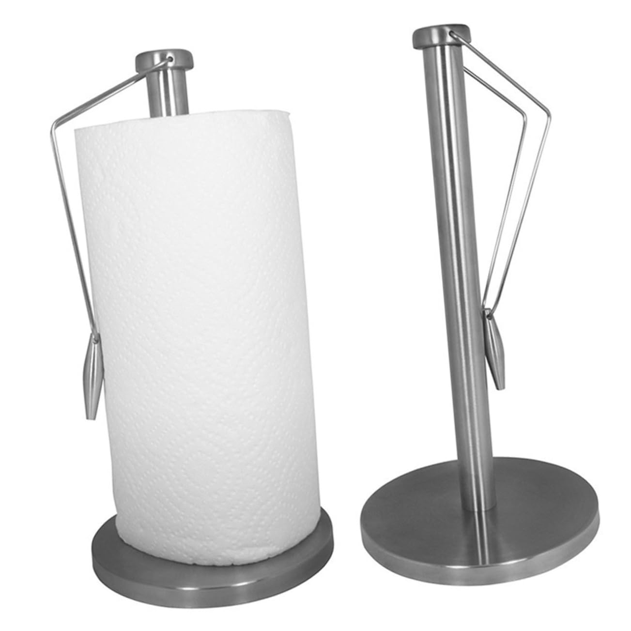 Portarrollos Vertical para Papel de Cocina de Acero Inoxidable Plata