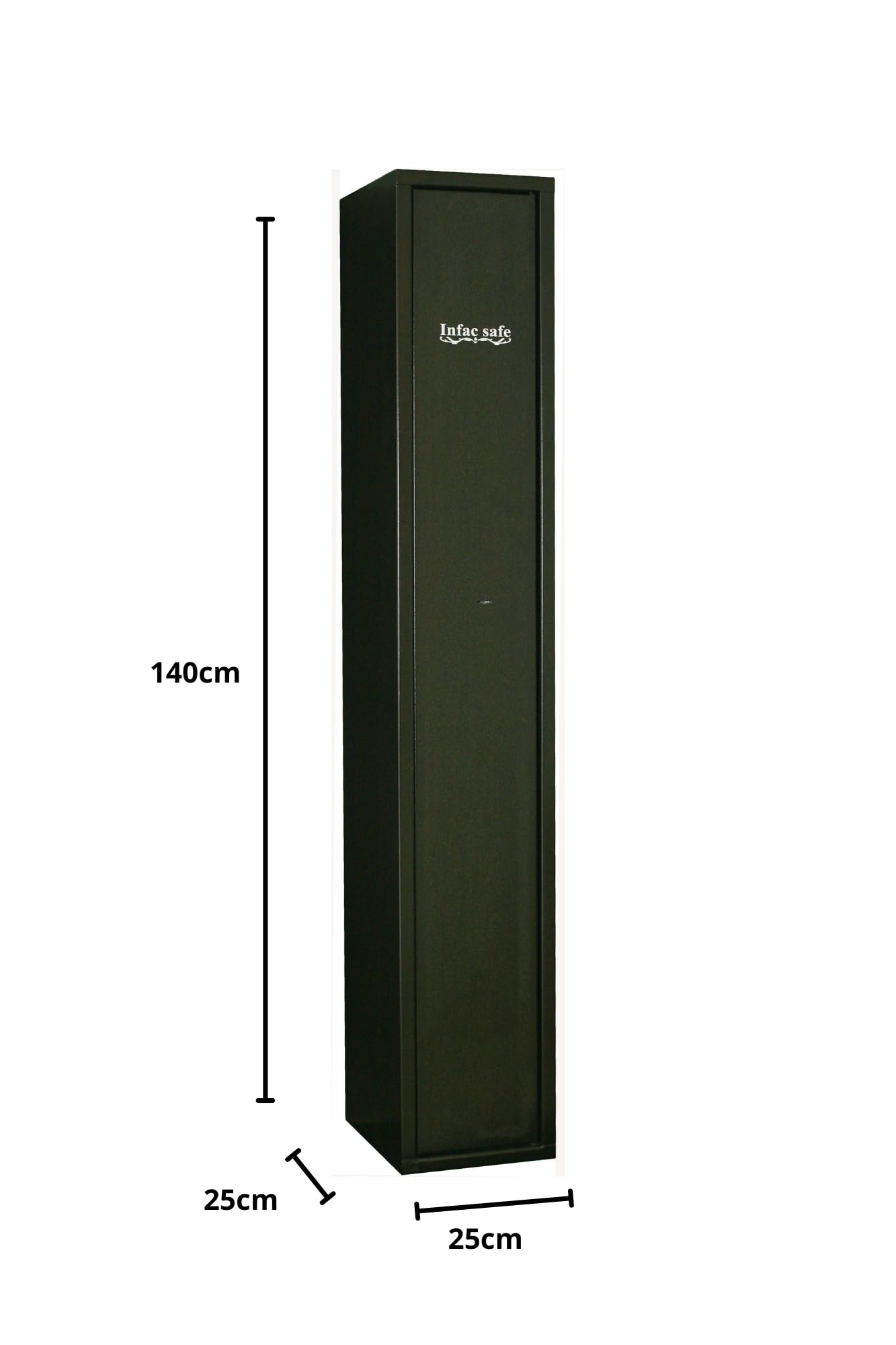 Safe S5 Armoire forte pour Armes en Acier | 4 Armes sans lunette + 1 dans la porte | Serrure à clé